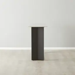 Isla Natural White Marble Sideboard - Black Metal Legs