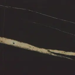 Isla Black Marble Sideboard - Black Metal Legs