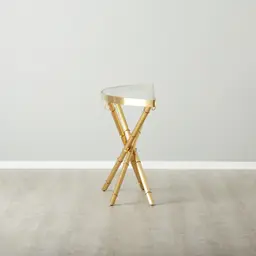 Sandringham Clear Glass Sideboard - Gold Stainless Steel Legs