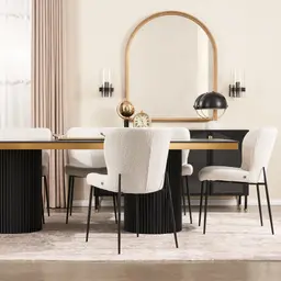 Archie Black Sintered Stone Dining Table - Matte Black Legs 240x118cm