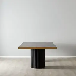 Archie Black Sintered Stone Dining Table - Matte Black Legs 240x118cm