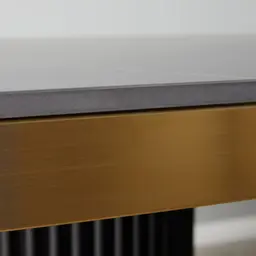 Archie Black Sintered Stone Dining Table - Matte Black Legs 240x118cm