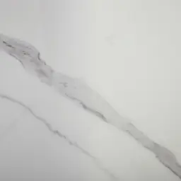 Archie White Sintered Stone Dining Table - Matte Black Legs 240x118cm