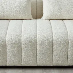 Storme Cream Turrel 2-Seater Fabric Sofa - Black Legs