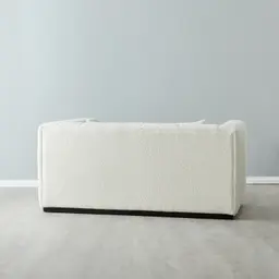 Storme Cream Turrel 2-Seater Fabric Sofa - Black Legs