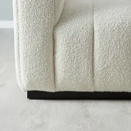 Storme Cream Turrel 2-Seater Fabric Sofa - Black Legs