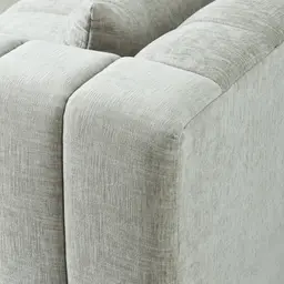 Storme Vintage Grey 3-Seater Fabric Sofa - Black Legs