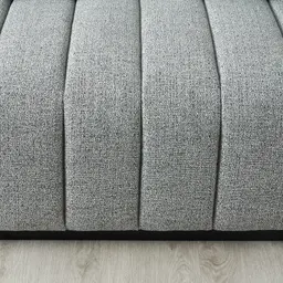 Storme Mid Grey Woven Fabric 2-Seater Sofa - Black legs 