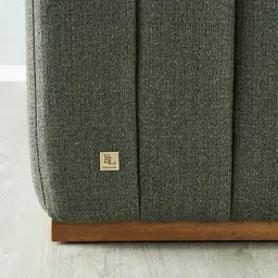 Storme Kombu Green 3-Seater Fabric Sofa - Brown Legs