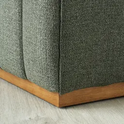 Storme Kombu Green 2-Seater Fabric Sofa - Brown Legs