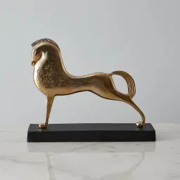 Palomo Gold Metal Sculpture - Black Base