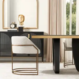 Laura Cream Boucle Dining Chair