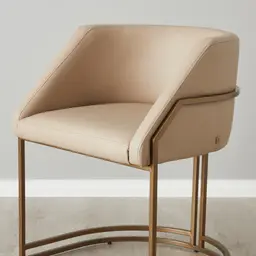 Laura Sand Beige Vegan Leather Dining Chair