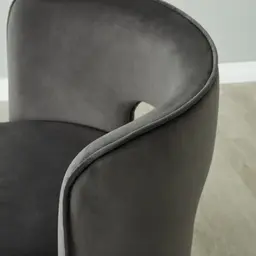 Sutton Charcoal Velvet Dining Chair