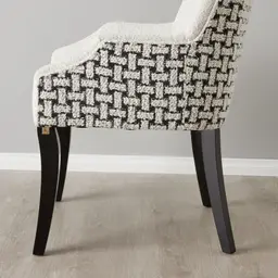 Errol Charcoal and Vanilla Boucle Patterned Dining Chair