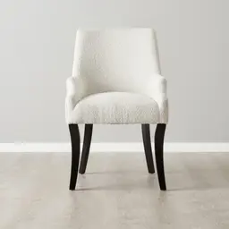 Errol Charcoal and Vanilla Boucle Patterned Dining Chair