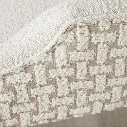 Errol Light Grey and Vanilla Boucle Patterned Dining Chair