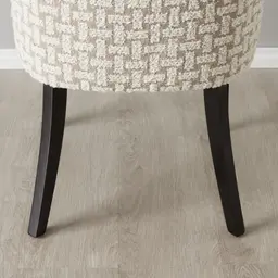 Errol Light Grey and Vanilla Boucle Patterned Dining Chair