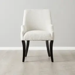 Errol Light Grey and Vanilla Boucle Patterned Dining Chair