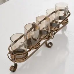 Firenze Antique Gold Metal Multi-Light Holder