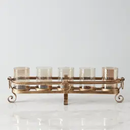 Firenze Antique Gold Metal Multi-Light Holder