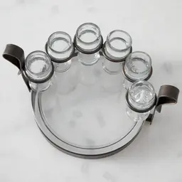 Alessandra Gilded Dark Bronze Metal Tequila Set