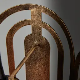 Edith Antique Gold Metal Oval Link Pendant - Large