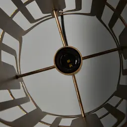 Edith Antique Gold Metal Oval Link Pendant - Large