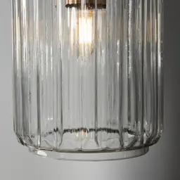 Anna Clear Glass Antique Gold Pendant - Small