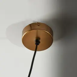 Marianna Satin Brass Metal Coral Pendant - Large