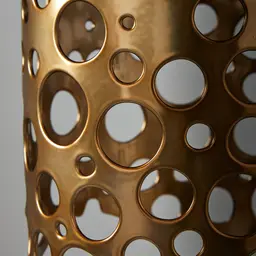 Marianna Satin Brass Metal Coral Pendant - Large