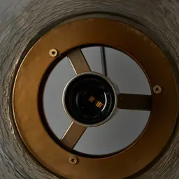 Kristoff Clear Glass Satin Brass Atrium Pendant