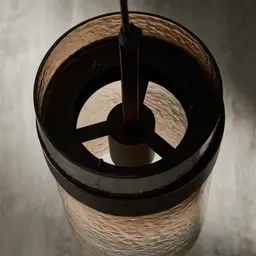 Kristoff Copper Brown Glass Gilded Dark Bronze Atrium Pendant