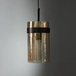 Kristoff Copper Brown Glass Gilded Dark Bronze Atrium Pendant