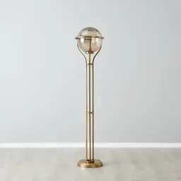 Divine Satin Brass Metal Floor Lamp