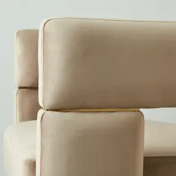 Daniella Beige Velvet Occasional Chair