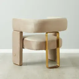 Daniella Beige Velvet Occasional Chair