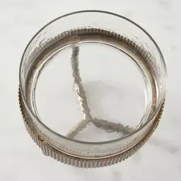 Iliana Corrugated Antique Gold Metal Bowl Decorative - Small