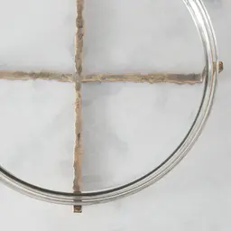 Giorgio Clear Glass Antique Gold Cross Platter