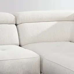 Albany Shadow White Woven Fabric Left Chaise Lounge