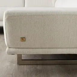 Albany Shadow White Woven Fabric Right Chaise Lounge