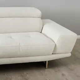 Albany Shadow White Woven Fabric Right Chaise Lounge