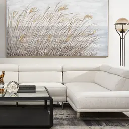 Albany Shadow White Woven Fabric Right Chaise Lounge