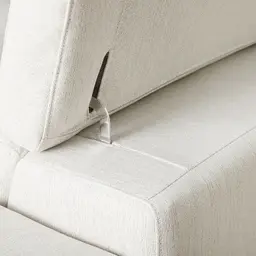Albany Shadow White Woven Fabric Right Chaise Lounge