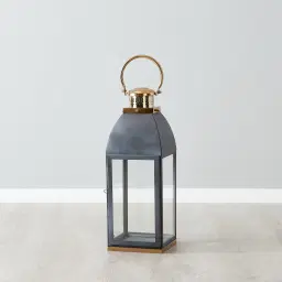 Stefan Black Stainless Steel Lantern - Large