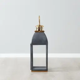 Stefan Black Stainless Steel Lantern - Large