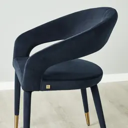Moulin Midnight Navy Velvet Dining Chair