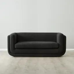 Clementine Black Boucle 2-Seater Sofa