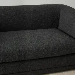 Clementine Black Boucle 2-Seater Sofa