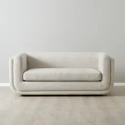 Clementine Dove Grey Woven 2-Seater Fabric Sofa